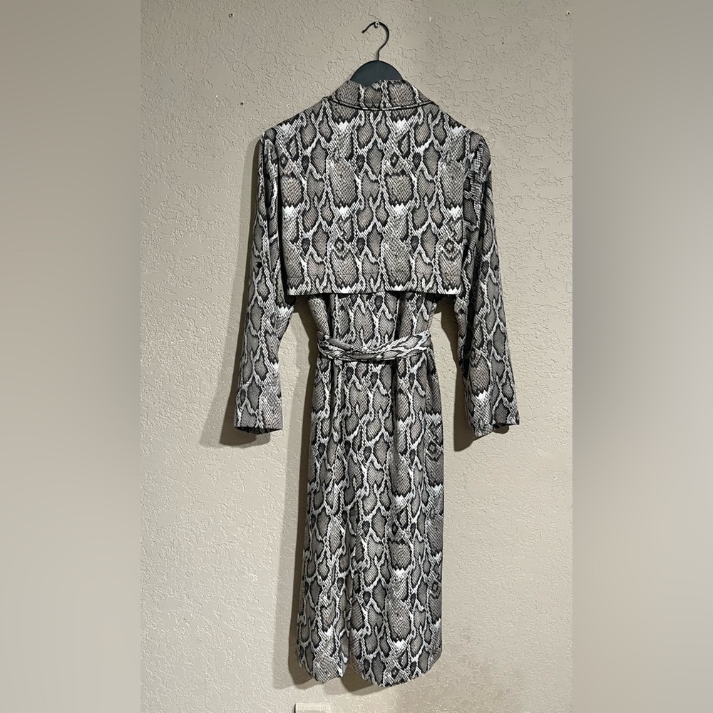 Afrm | Python Animal Printed Light Weight Trench … - image 8